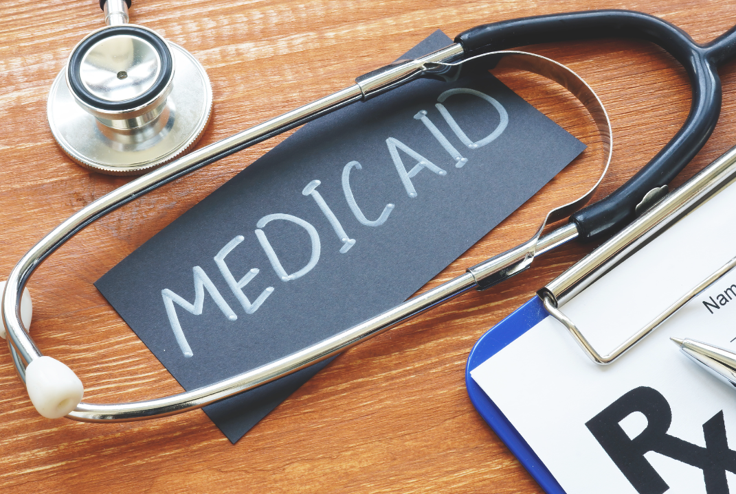 An illustration of medicine and its intersection with Medicaid