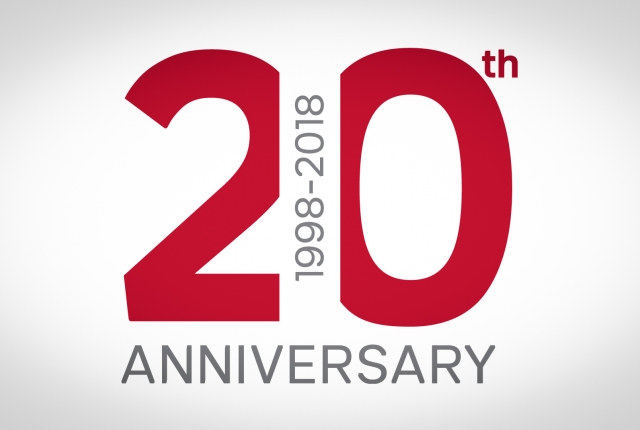 20th anniversary logo, 1998-2018