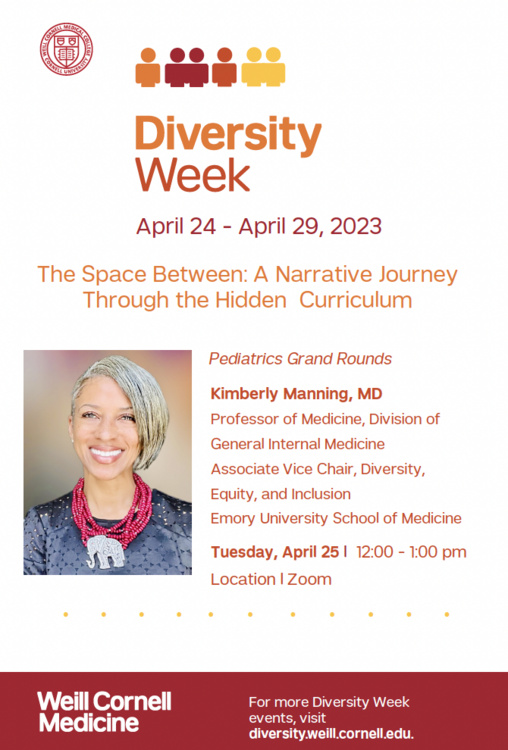 event flyer with Kimberly Manning's headshot