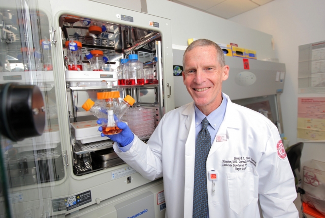 Howard A. Fine in the lab