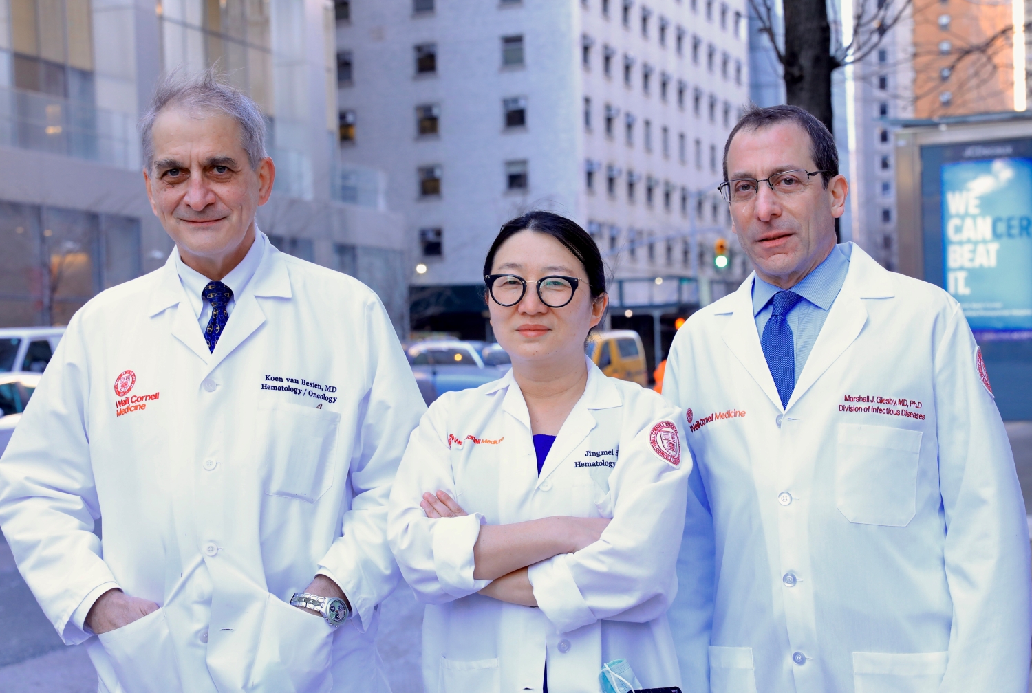 physicians standing on a street