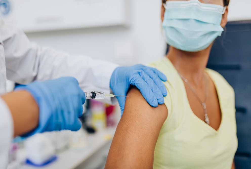 image of someone getting a flu shot