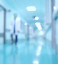 blurry hospital hallway