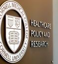 healthcare policy and research sign