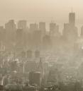 New York City skyline covered in haze