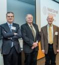 Dr. Matthew Fink, Dr. Costantino Iadecola, Dr. Gregory Petsko, Dr. Robert Ransohoff and Dr. Carla Shatz at the Appel Alzheimer’s Symposium