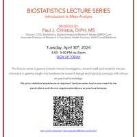 Event Image for Biostatistics Lecture Series: Introduction to Meta-Analysis