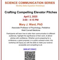 Event Image for Science Communication Series: Crafting Compelling Elevator Pitches